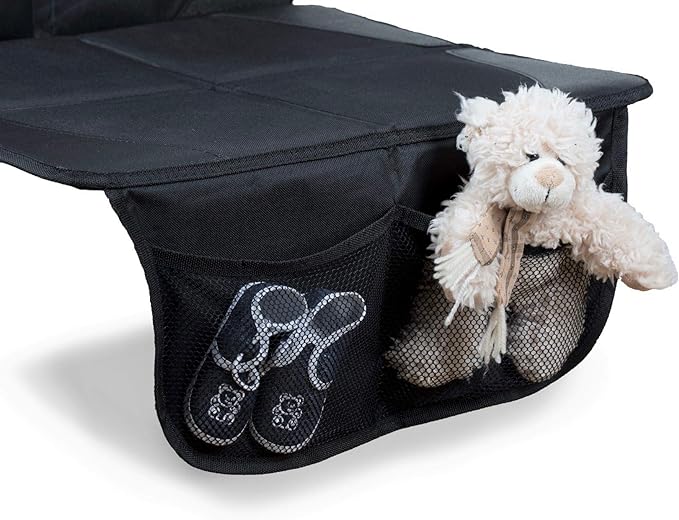 LIONSTRONG Kindersitzunterlage, ISOFIX geeignete Unterlage für Kindersitze, Sitzschoner zum Schutz Ihrer Autositze (S (1er Pack), Schwarz