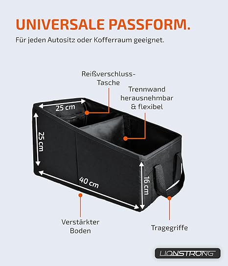 rückstellung für aufbewahrung abzinsung LIONSTRONG® Auto Organizer Box für Rücksitz & Beifahrersitz schwarz [W