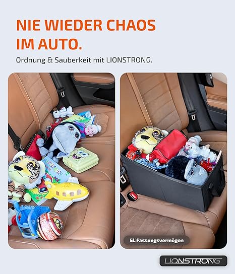 rückstellung aufbewahrung abzinsung LIONSTRONG® Auto Organizer Box für Rücksitz & Beifahrersitz schwarz [W