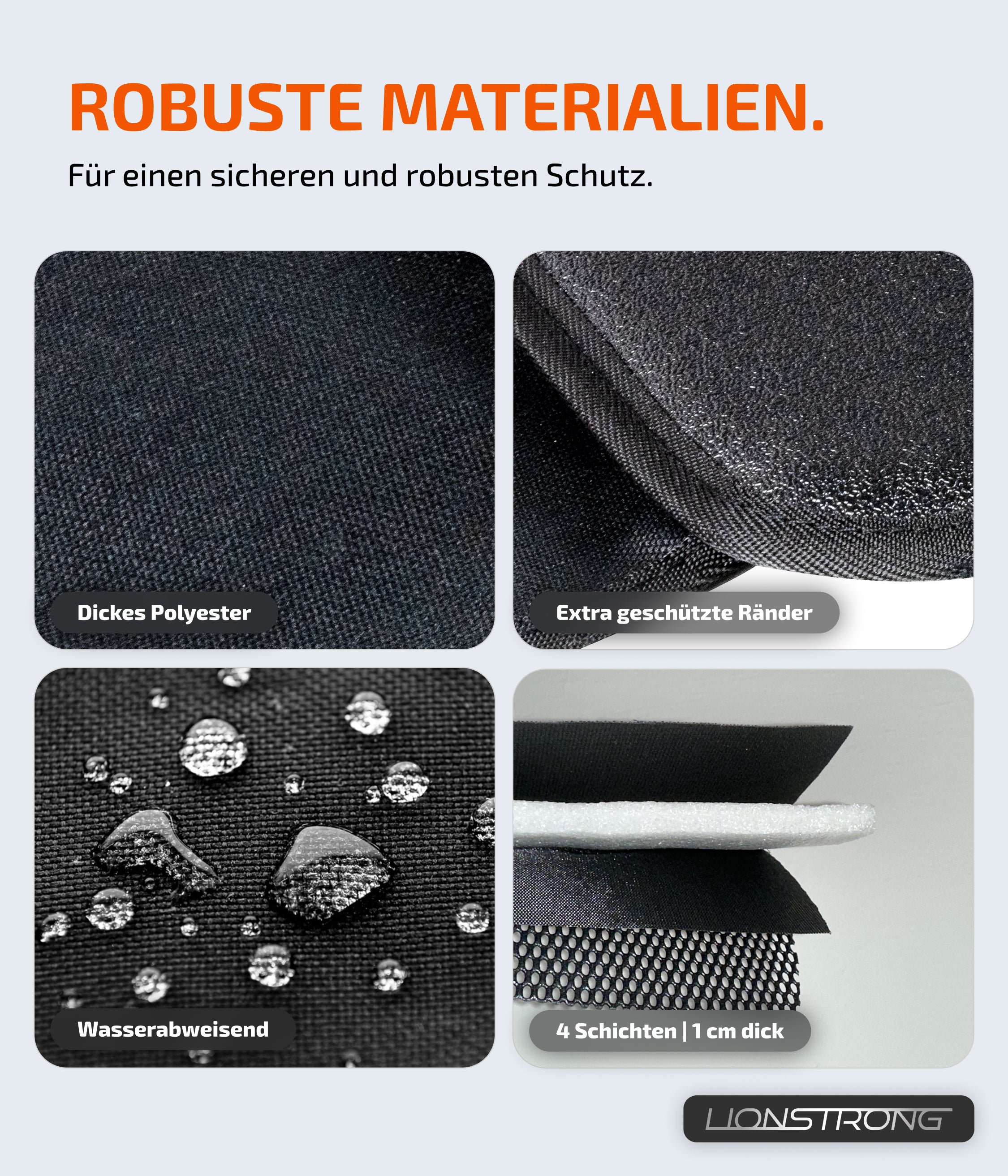 Kindersitzunterlage - EXTRA Schutz [ISOFIX GEEIGNET] - wasserabweisender Autositzschoner Polyester Stoff - Sitzschutz Sitzschoner Auto Kindersitz - universell kompatibel - Schwarz 2 Stück