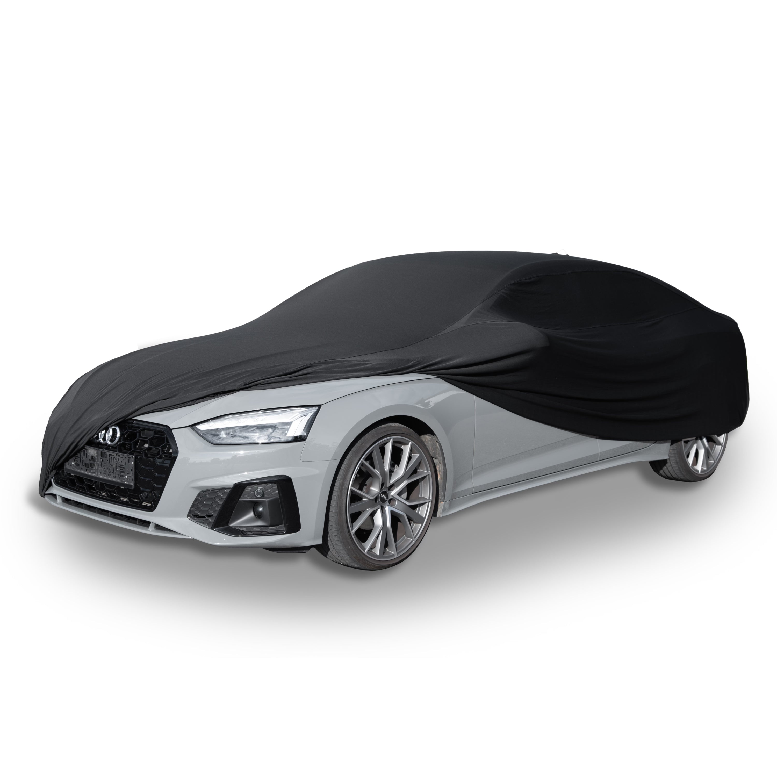 Autoabdeckung für den Innenraum – Zuverlässiger Schutz vor Staub & Schmutz für Kleinwagen, Limousine & SUV – mit Aufbewahrungstasche – Sicherer Halt durch Gummizug – Sportliches Design